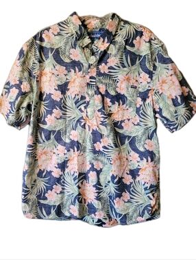 chubbies Mens Shirt XL Hawaiian Floral Short Sleeve Button-Down Resortwear
